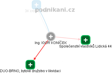 IGOR KONÍČEK - Vizualizace  propojení osoby a firem v obchodním rejstříku