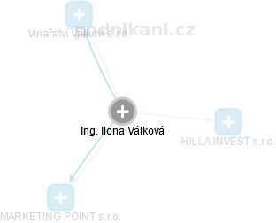  Ilona V. - Vizualizace  propojení osoby a firem v obchodním rejstříku