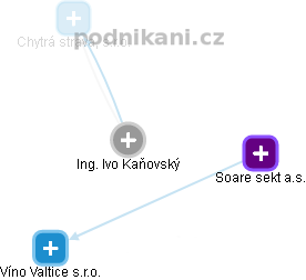  Ivo K. - Vizualizace  propojení osoby a firem v obchodním rejstříku