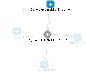 JAKUB DANIEL BREJLA - Vizualizace  propojení osoby a firem v obchodním rejstříku