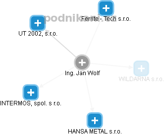 Jan Wolf - Vizualizace  propojení osoby a firem v obchodním rejstříku
