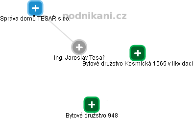  Jaroslav T. - Vizualizace  propojení osoby a firem v obchodním rejstříku