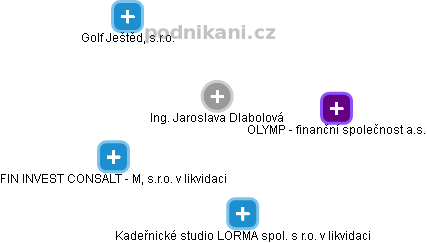 Jaroslava Dlabolová - Vizualizace  propojení osoby a firem v obchodním rejstříku