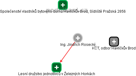 Jindřich Rosecký - Vizualizace  propojení osoby a firem v obchodním rejstříku
