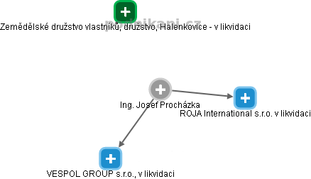 Josef Procházka - Vizualizace  propojení osoby a firem v obchodním rejstříku