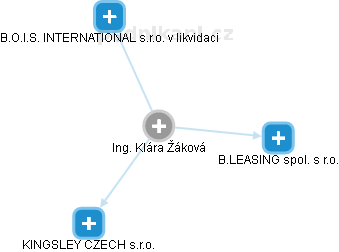  Klára Ž. - Vizualizace  propojení osoby a firem v obchodním rejstříku