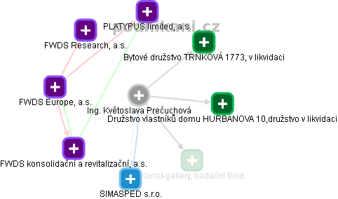 Květoslava Prečuchová - Vizualizace  propojení osoby a firem v obchodním rejstříku