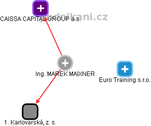 MAREK MAIXNER - Vizualizace  propojení osoby a firem v obchodním rejstříku