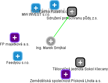  Marek S. - Vizualizace  propojení osoby a firem v obchodním rejstříku