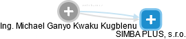 Michael Ganyo Kwaku Kugblenu - Vizualizace  propojení osoby a firem v obchodním rejstříku