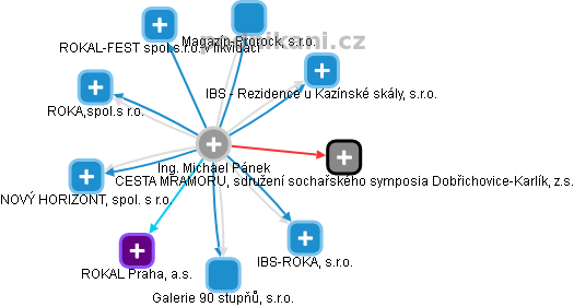 Michael Pánek - Vizualizace  propojení osoby a firem v obchodním rejstříku