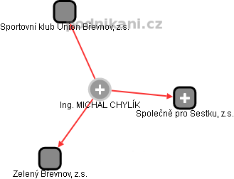 MICHAL CHYLÍK - Vizualizace  propojení osoby a firem v obchodním rejstříku