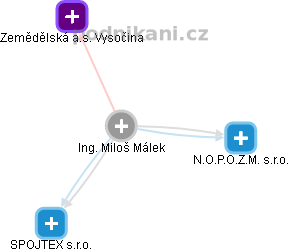 Miloš Málek - Vizualizace  propojení osoby a firem v obchodním rejstříku