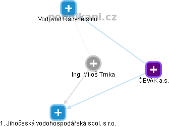  Miloš T. - Vizualizace  propojení osoby a firem v obchodním rejstříku