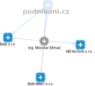Miloslav Strnad - Vizualizace  propojení osoby a firem v obchodním rejstříku
