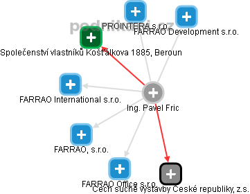 Pavel Fric - Vizualizace  propojení osoby a firem v obchodním rejstříku