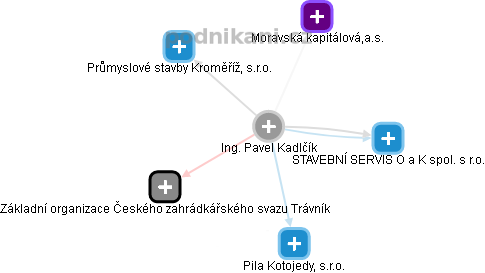 Pavel Kadlčík - Vizualizace  propojení osoby a firem v obchodním rejstříku