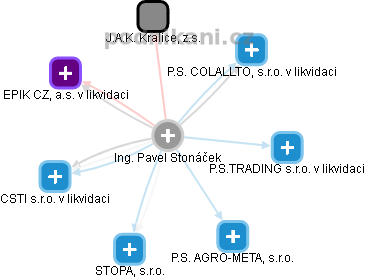 Pavel Stonáček - Vizualizace  propojení osoby a firem v obchodním rejstříku