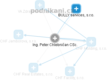  Peter Ch. - Vizualizace  propojení osoby a firem v obchodním rejstříku