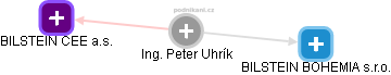  Peter U. - Vizualizace  propojení osoby a firem v obchodním rejstříku