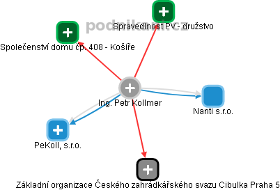 Petr Kollmer - Vizualizace  propojení osoby a firem v obchodním rejstříku