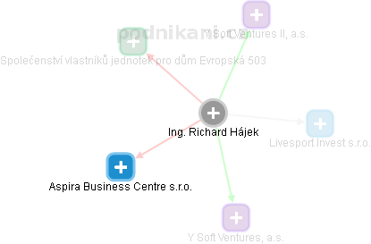 Richard Hájek - Vizualizace  propojení osoby a firem v obchodním rejstříku