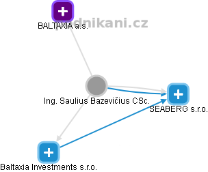 Saulius Bazevičius - Vizualizace  propojení osoby a firem v obchodním rejstříku