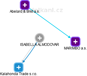 ISABELLA ALMODOVAR - Vizualizace  propojení osoby a firem v obchodním rejstříku