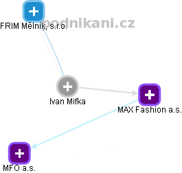  Ivan M. - Vizualizace  propojení osoby a firem v obchodním rejstříku