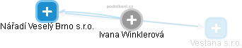  Ivana W. - Vizualizace  propojení osoby a firem v obchodním rejstříku