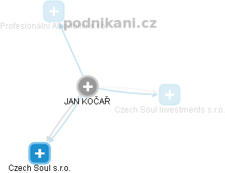 JAN KOČAŔ - Vizualizace  propojení osoby a firem v obchodním rejstříku