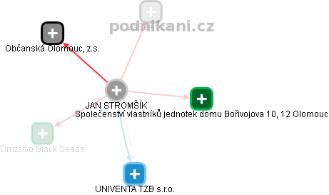 JAN STROMŠÍK - Vizualizace  propojení osoby a firem v obchodním rejstříku