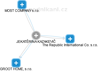 JEKATĚRINA KAZAKEVIČ - Vizualizace  propojení osoby a firem v obchodním rejstříku