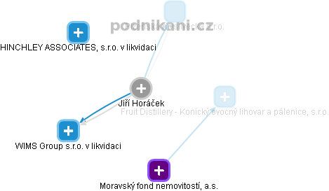 Jiří Horáček - Vizualizace  propojení osoby a firem v obchodním rejstříku