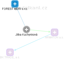  Jitka K. - Vizualizace  propojení osoby a firem v obchodním rejstříku