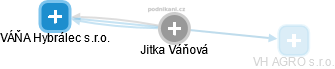 Jitka V. - Vizualizace  propojení osoby a firem v obchodním rejstříku