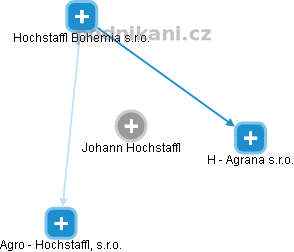 Johann Hochstaffl - Vizualizace  propojení osoby a firem v obchodním rejstříku