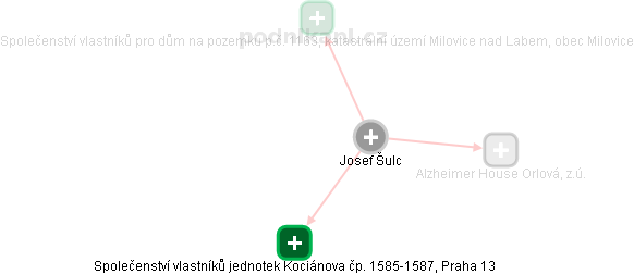  Josef Š. - Vizualizace  propojení osoby a firem v obchodním rejstříku