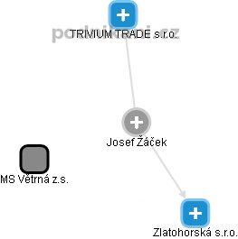  Josef Ž. - Vizualizace  propojení osoby a firem v obchodním rejstříku