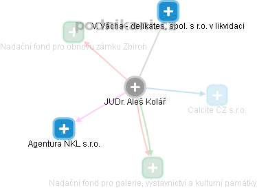  Aleš K. - Vizualizace  propojení osoby a firem v obchodním rejstříku