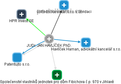JAN HAVLÍČEK - Vizualizace  propojení osoby a firem v obchodním rejstříku