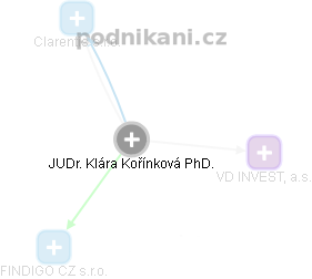  Klára K. - Vizualizace  propojení osoby a firem v obchodním rejstříku