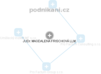  Magdalena F. - Vizualizace  propojení osoby a firem v obchodním rejstříku