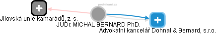 MICHAL BERNARD - Vizualizace  propojení osoby a firem v obchodním rejstříku