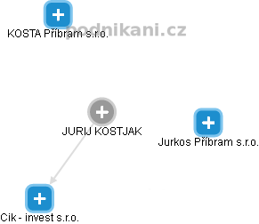 JURIJ KOSTJAK - Vizualizace  propojení osoby a firem v obchodním rejstříku