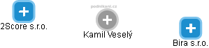  Kamil V. - Vizualizace  propojení osoby a firem v obchodním rejstříku