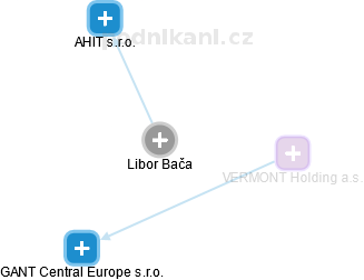 Libor Bača - Vizualizace  propojení osoby a firem v obchodním rejstříku