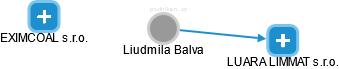  Liudmila B. - Vizualizace  propojení osoby a firem v obchodním rejstříku