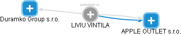 LIVIU VINTILA - Vizualizace  propojení osoby a firem v obchodním rejstříku