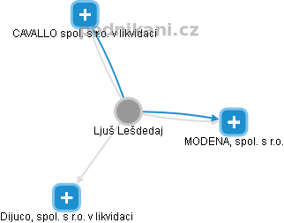  Ljuš L. - Vizualizace  propojení osoby a firem v obchodním rejstříku
